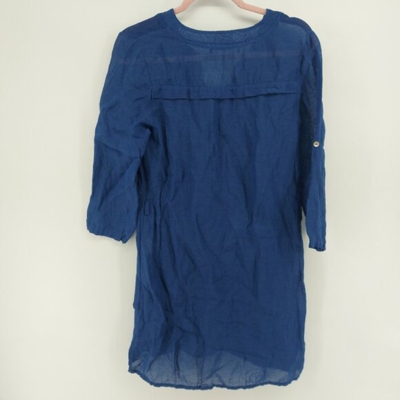 Sandro Ferrone Linen Blend Tunic Top - Picture 4 of 5